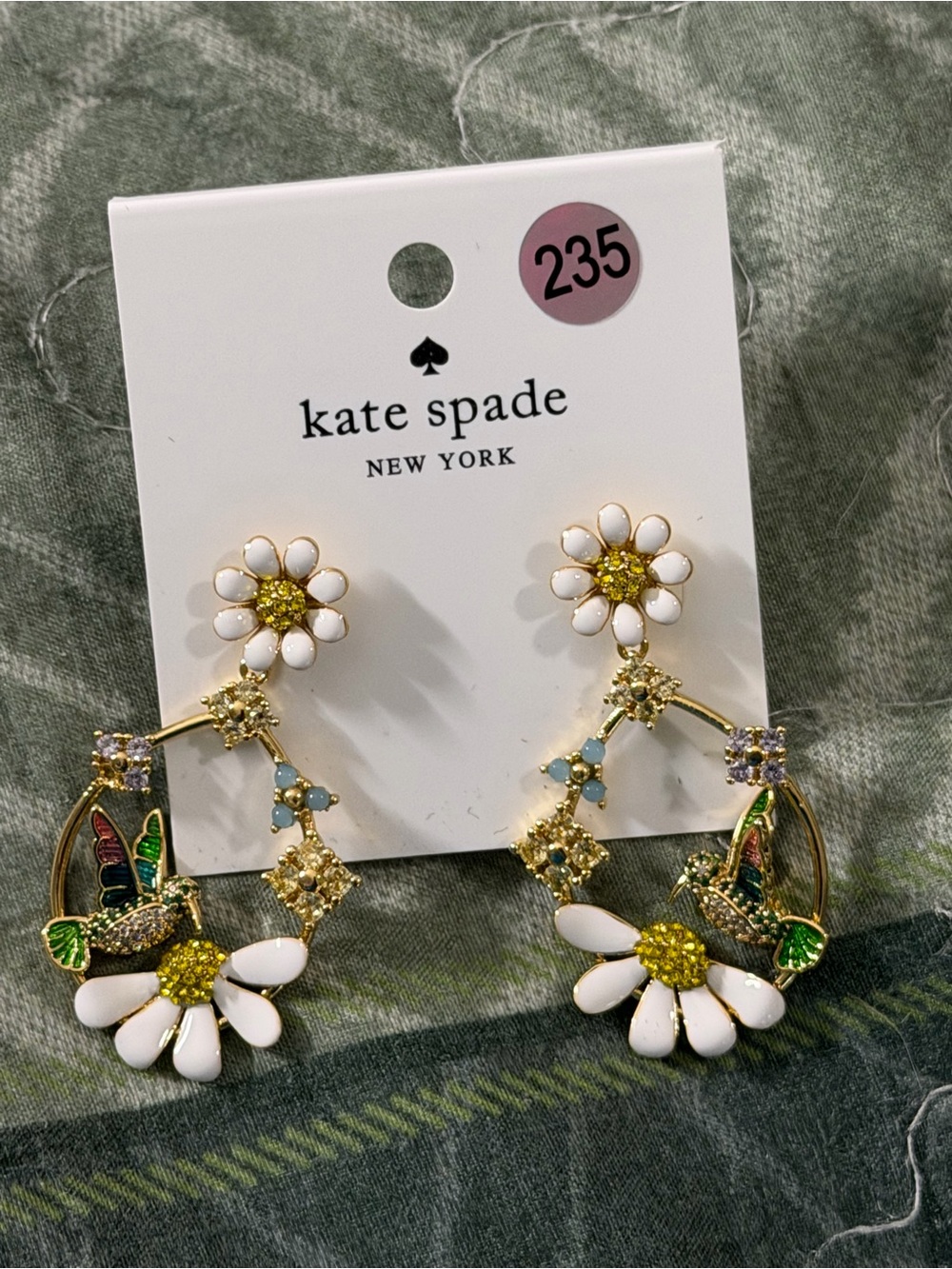 Kate Spade Hummingbird and Daisy Drop Earrings